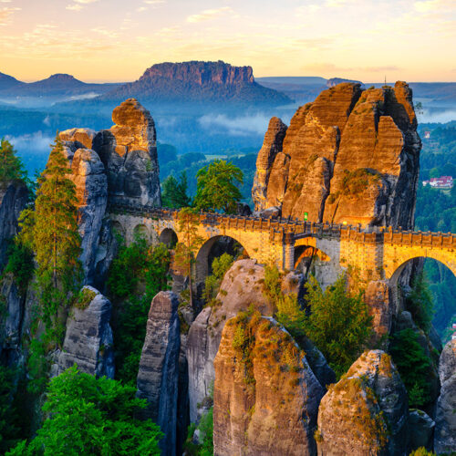 Blick auf die Bastei-Brücke