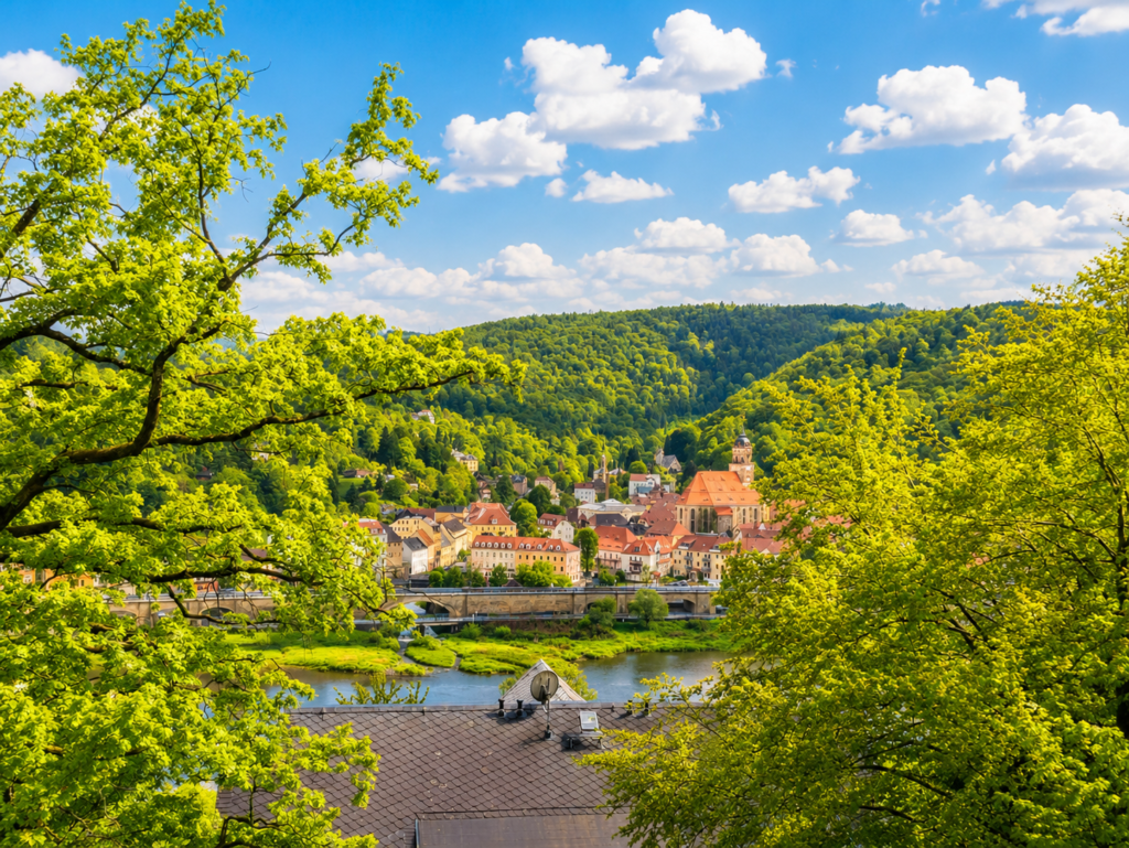 Das Bild zeigt Ausblick von der Luxusboofe in Königstein