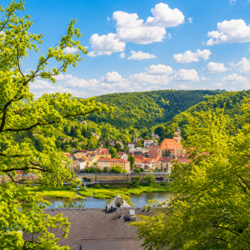 Das Bild zeigt Ausblick von der Luxusboofe in Königstein